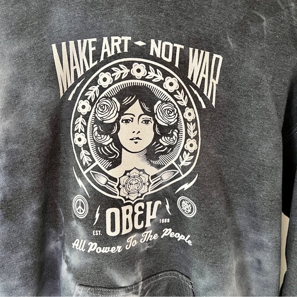“Make Art Not War” Obey Hoodie‎ - Picture 2 of 4